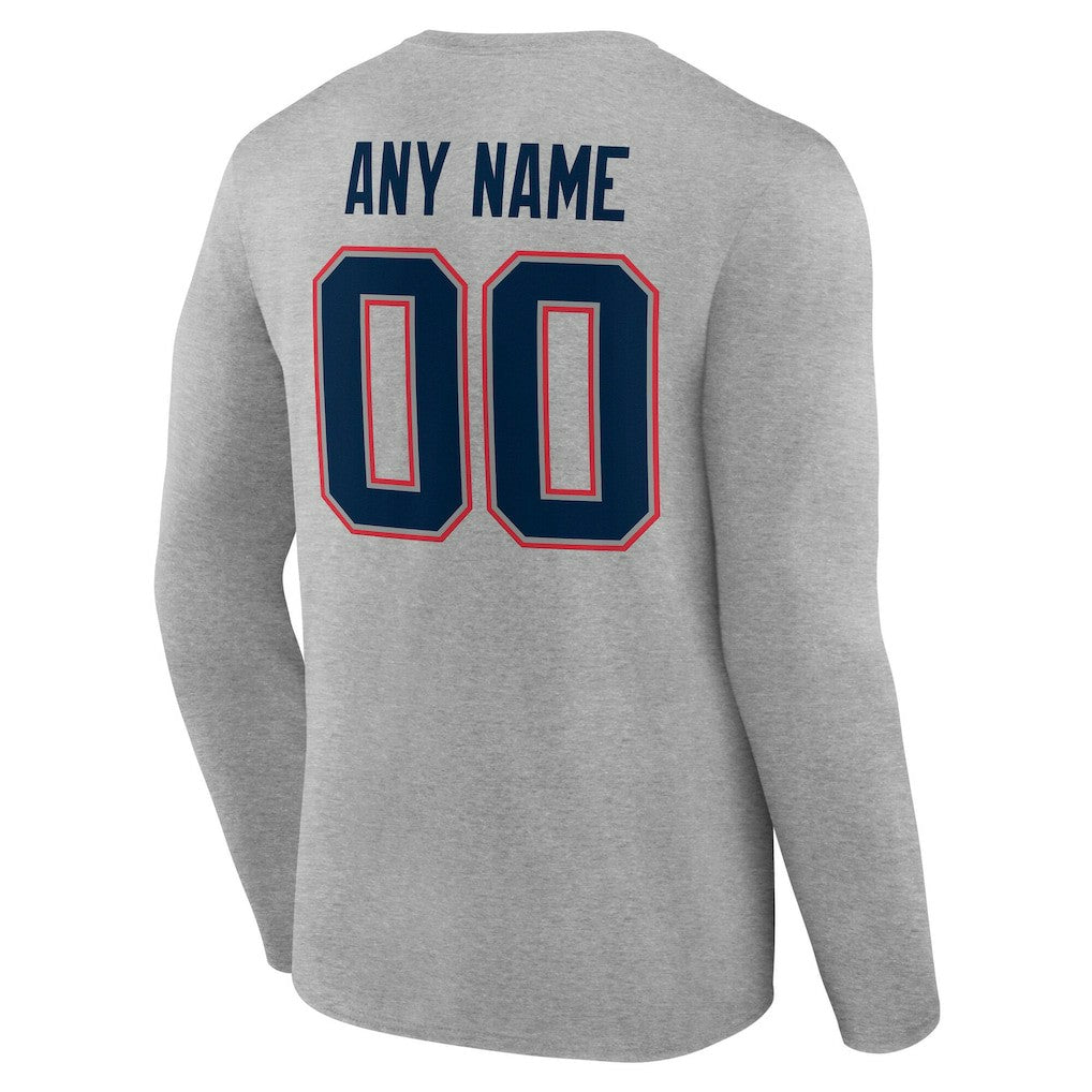 Team Authentic Personalized Name & Number Long Sleeve T-Shirt - New England Patriots
