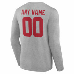 Team Authentic Personalized Name & Number Long Sleeve T-Shirt - New York Giants