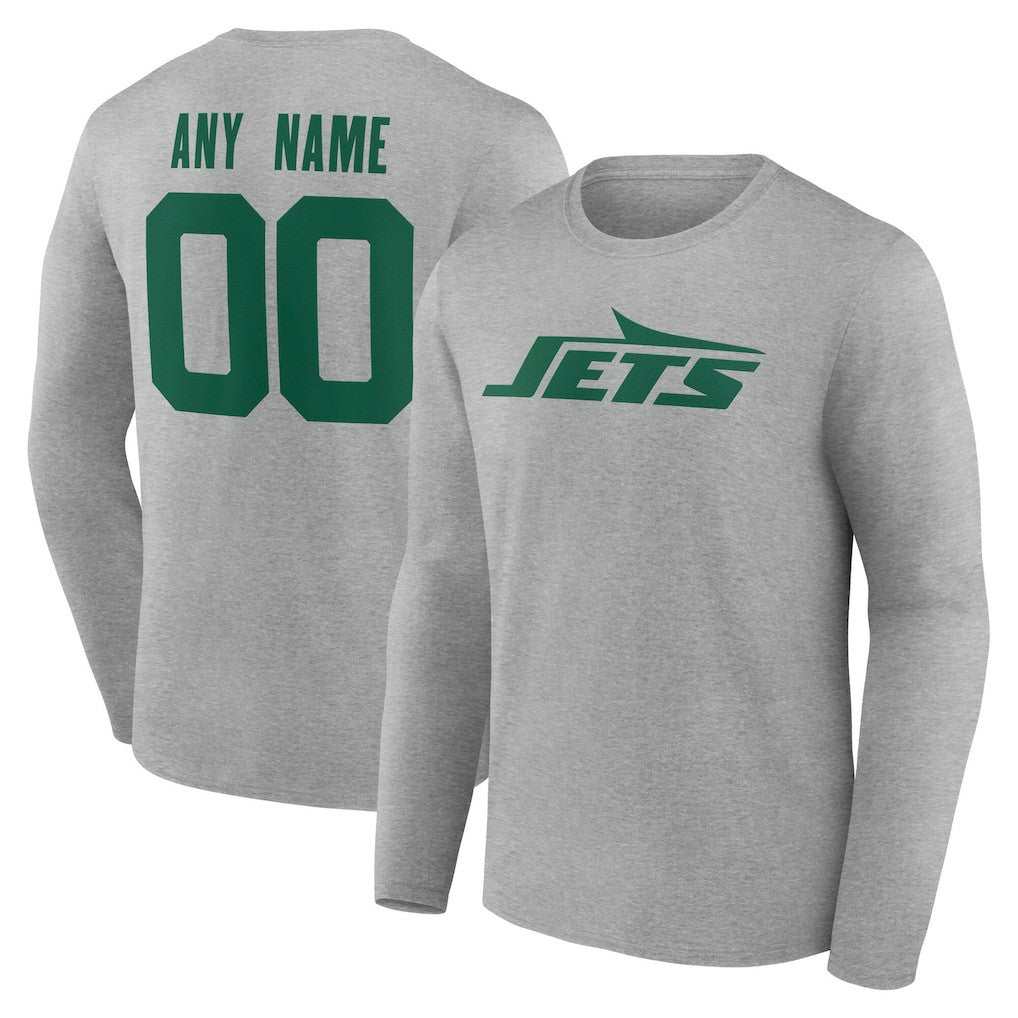 Team Authentic Personalized Name & Number Long Sleeve T-Shirt - New York Jets