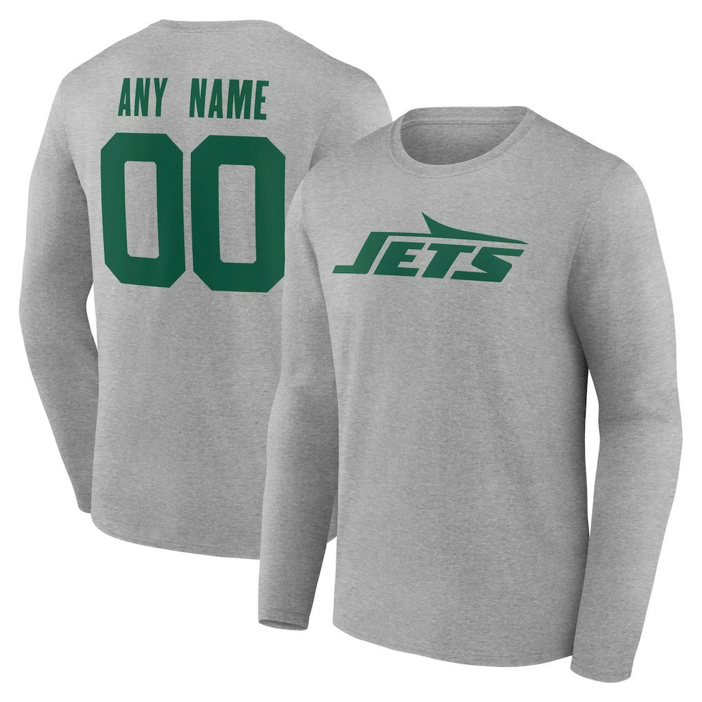 Team Authentic Personalized Name & Number Long Sleeve T-Shirt - New York Jets