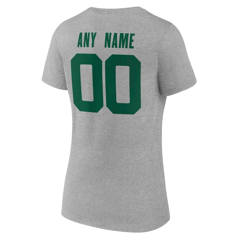 Women's Team Authentic Personalized Name & Number V-Neck T-Shirt - New York Jets