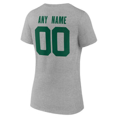Women's Team Authentic Personalized Name & Number V-Neck T-Shirt - New York Jets