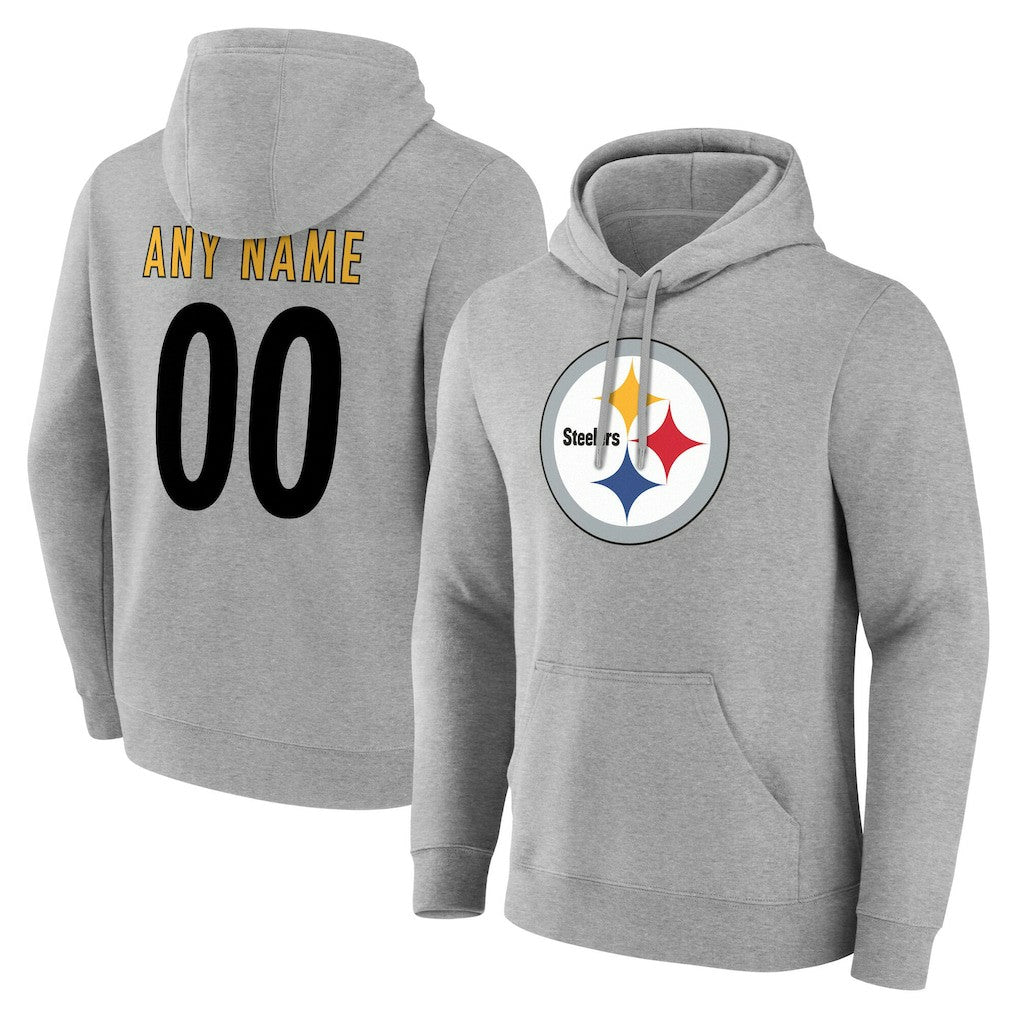 Team Authentic Personalized Name & Number Hoodie - Pittsburgh Steelers