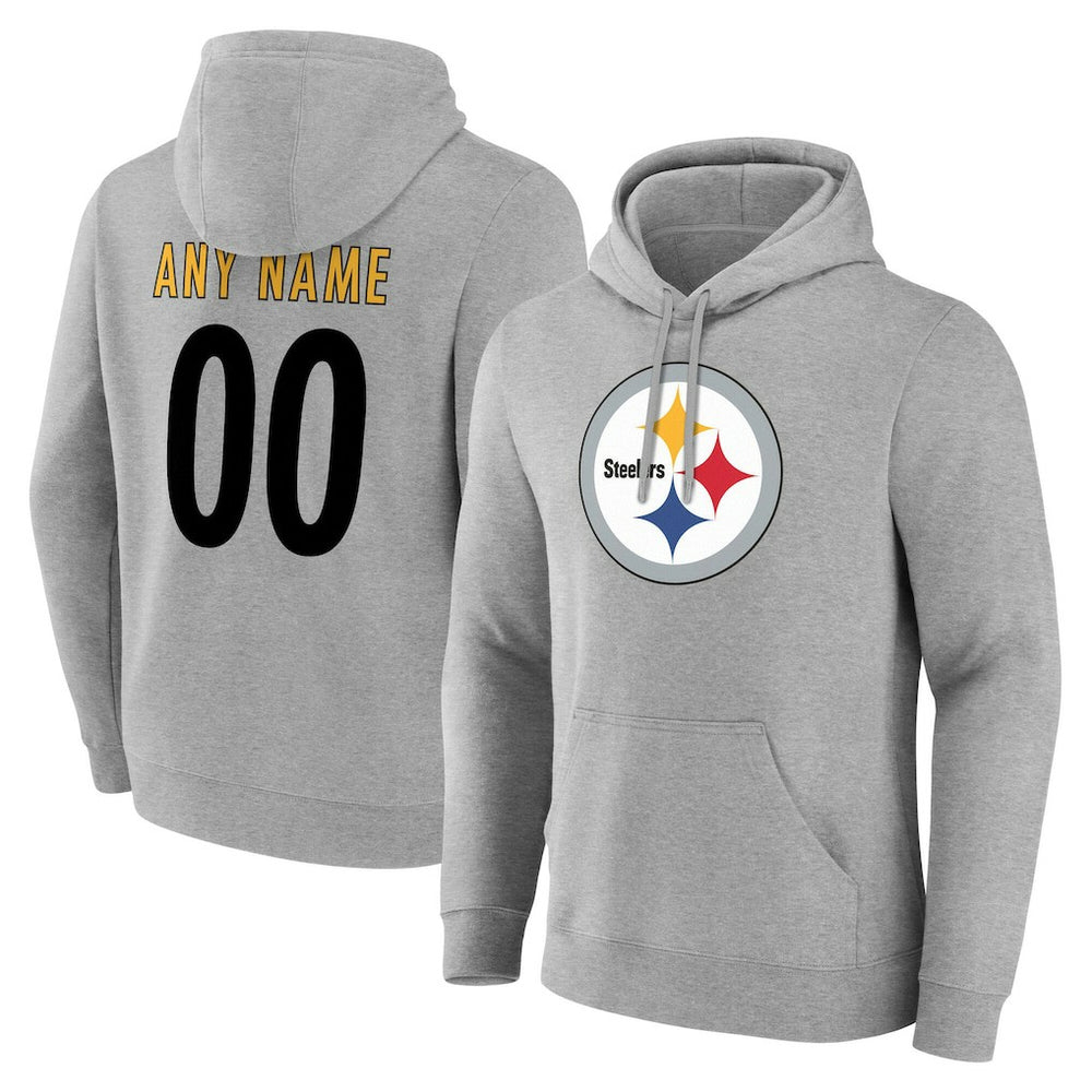 Team Authentic Personalized Name & Number Hoodie - Pittsburgh Steelers