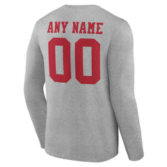 Team Authentic Personalized Name & Number Long Sleeve T-Shirt - San Francisco 49ers