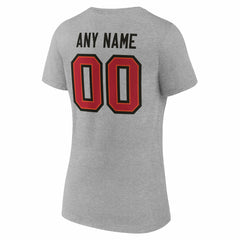 Women's Team Authentic Personalized Name & Number V-Neck T-Shirt - Tampa Bay Buccaneers