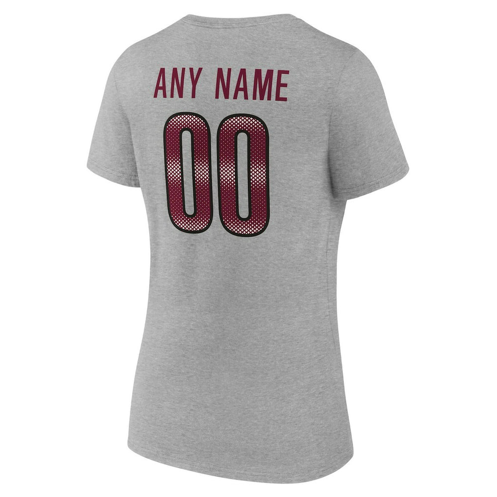 Women's Team Authentic Personalized Name & Number V-Neck T-Shirt - Washington Commanders