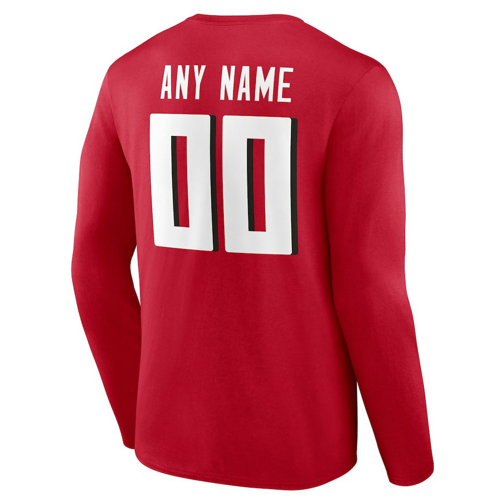 Team Authentic Personalized Name & Number Long Sleeve T-Shirt - Atlanta Falcons