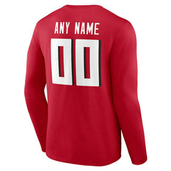 Team Authentic Personalized Name & Number Long Sleeve T-Shirt - Atlanta Falcons