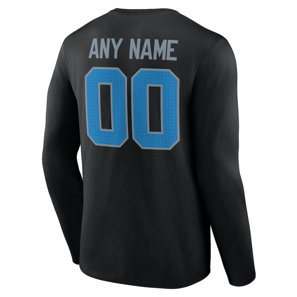 Team Authentic Personalized Name & Number Long Sleeve T-Shirt - Detroit Lions