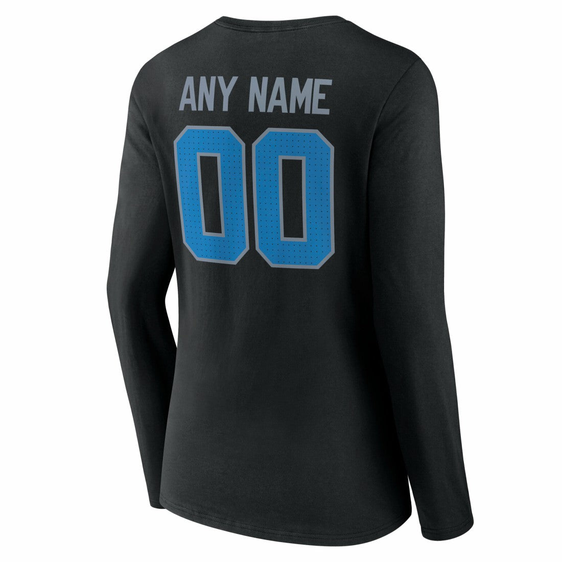 Women's Team Authentic Personalized Name & Number Long Sleeve V-Neck T-Shirt - Detroit Lions