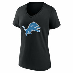 Women's Team Authentic Personalized Name & Number V-Neck T-Shirt - Detroit Lions