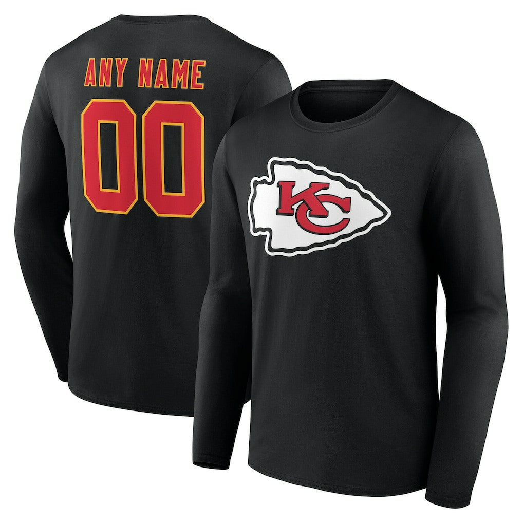 Team Authentic Personalized Name & Number Long Sleeve T-Shirt - Kansas City Chiefs