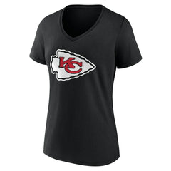 Women's Team Authentic Personalized Name & Number V-Neck T-Shirt - Kansas City Chiefs