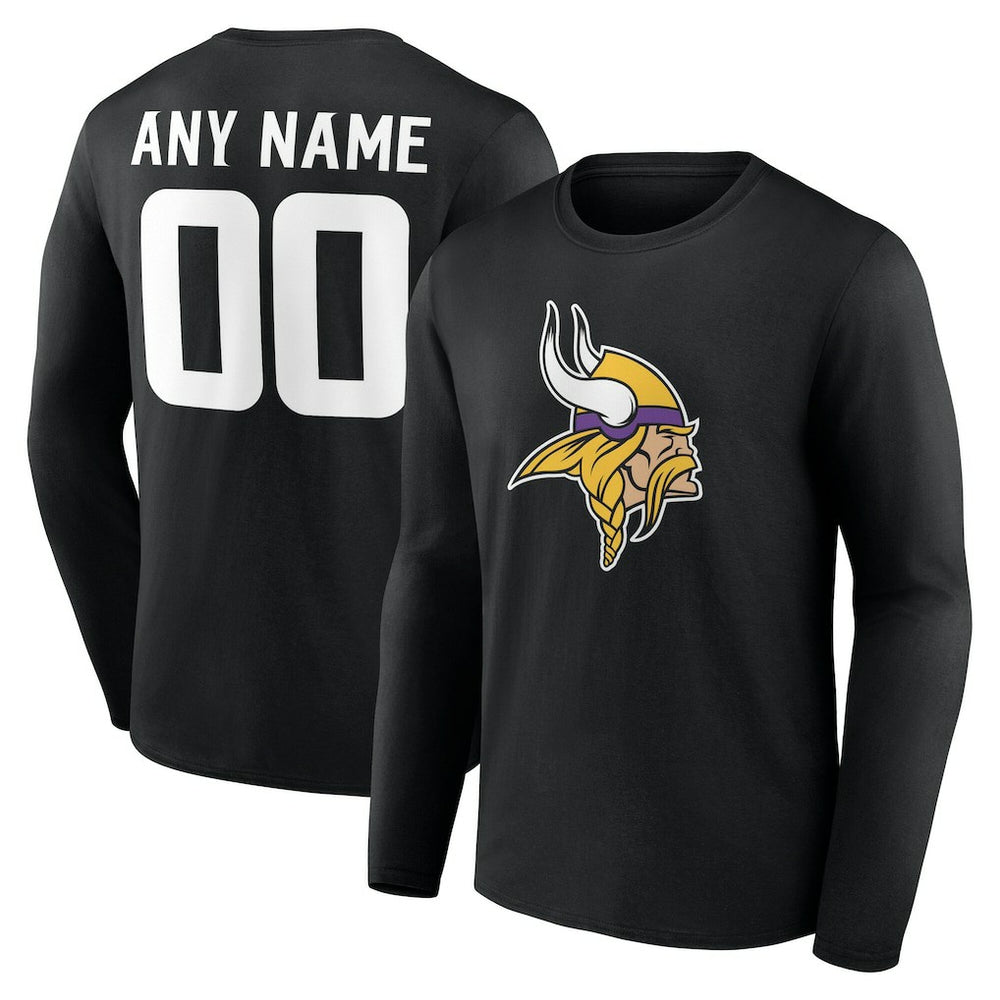 Team Authentic Personalized Name & Number Long Sleeve T-Shirt - Minnesota Vikings