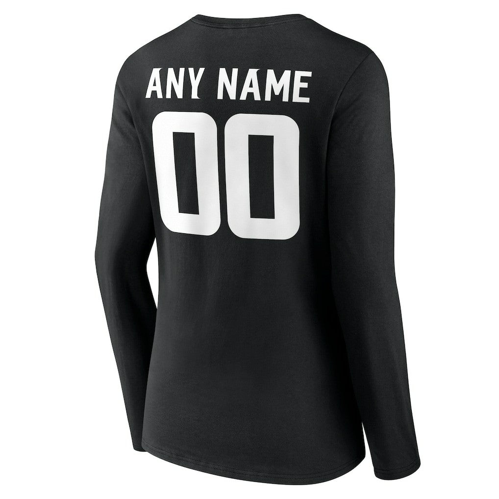 Women's Team Authentic Personalized Name & Number Long Sleeve V-Neck T-Shirt - Minnesota Vikings