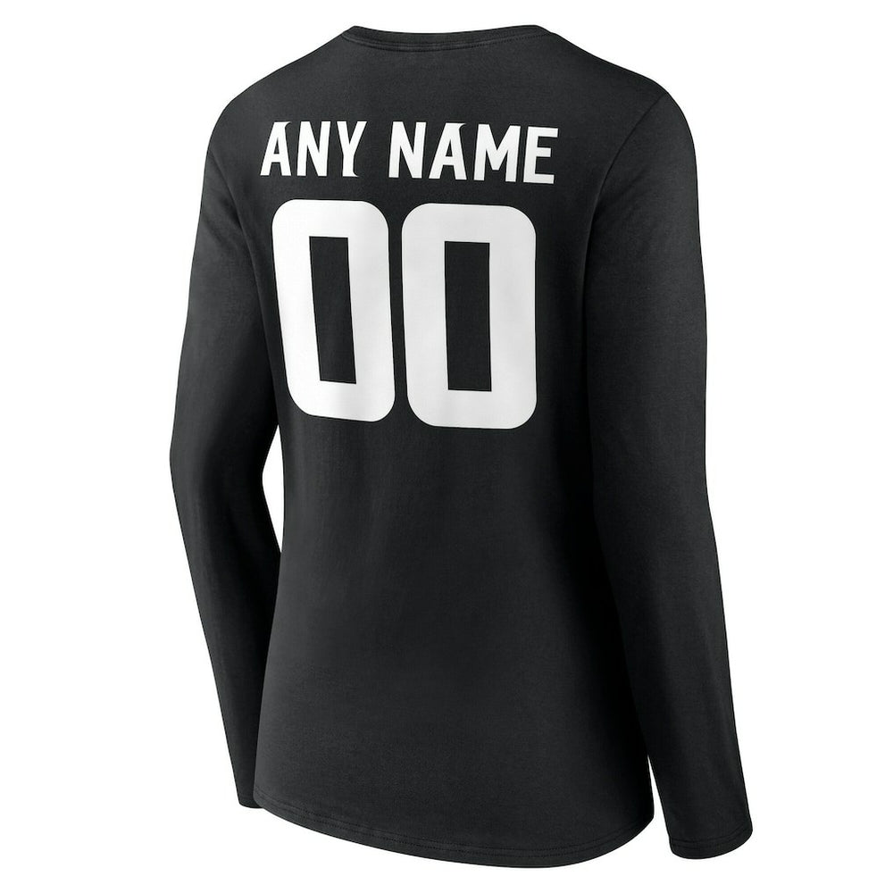 Women's Team Authentic Personalized Name & Number Long Sleeve V-Neck T-Shirt - Minnesota Vikings