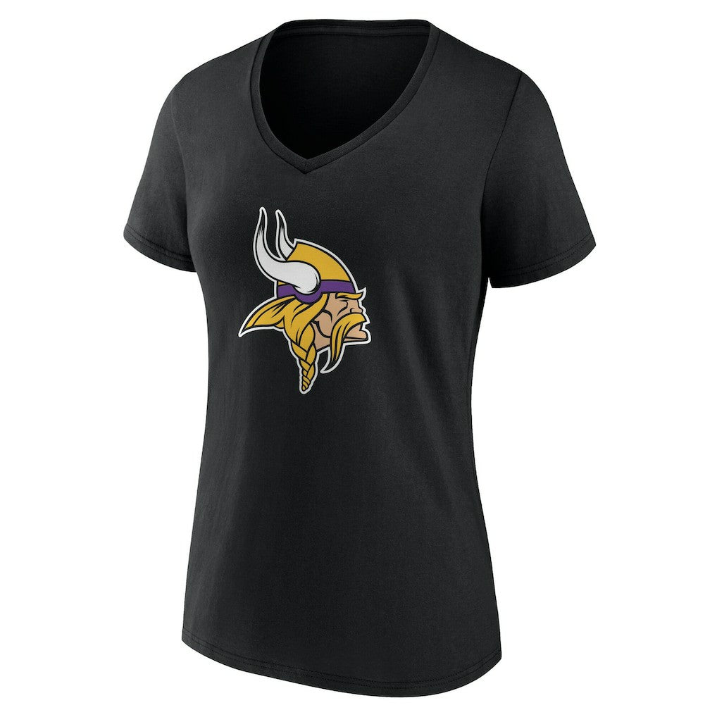 Women's Team Authentic Personalized Name & Number V-Neck T-Shirt - Minnesota Vikings