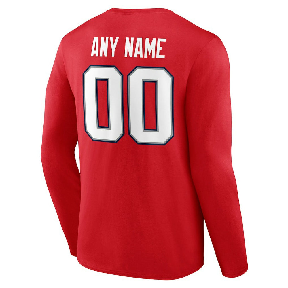 Team Authentic Personalized Name & Number Long Sleeve T-Shirt - New England Patriots