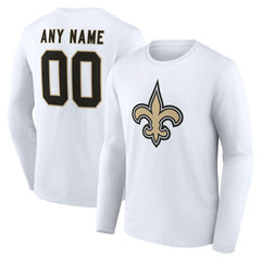 Team Authentic Personalized Name & Number Long Sleeve T-Shirt - New Orleans Saints