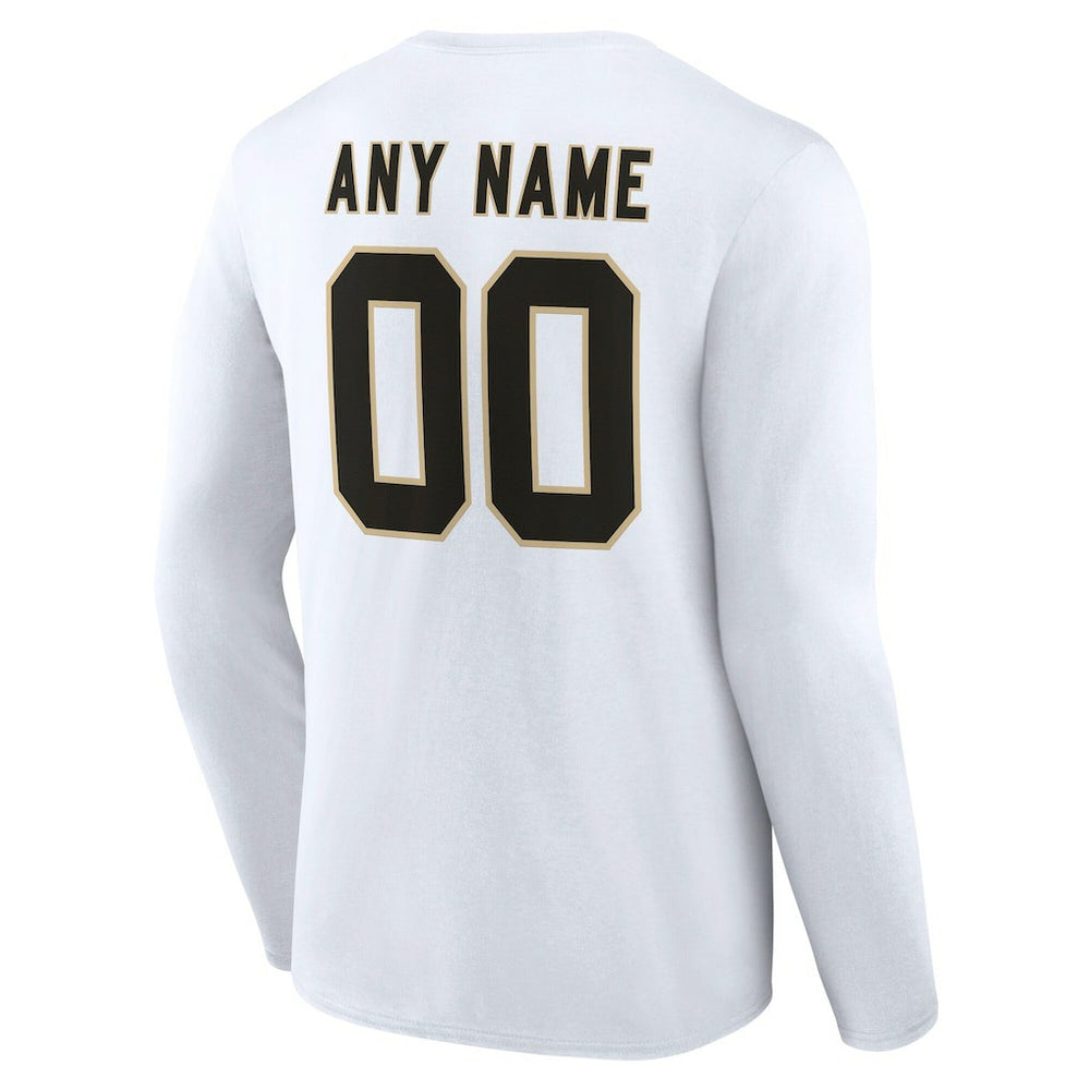 Team Authentic Personalized Name & Number Long Sleeve T-Shirt - New Orleans Saints