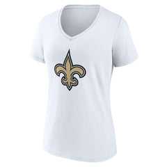 Women's Team Authentic Personalized Name & Number V-Neck T-Shirt - New Orleans Saints