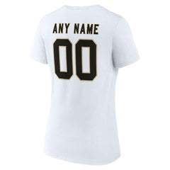 Women's Team Authentic Personalized Name & Number V-Neck T-Shirt - New Orleans Saints