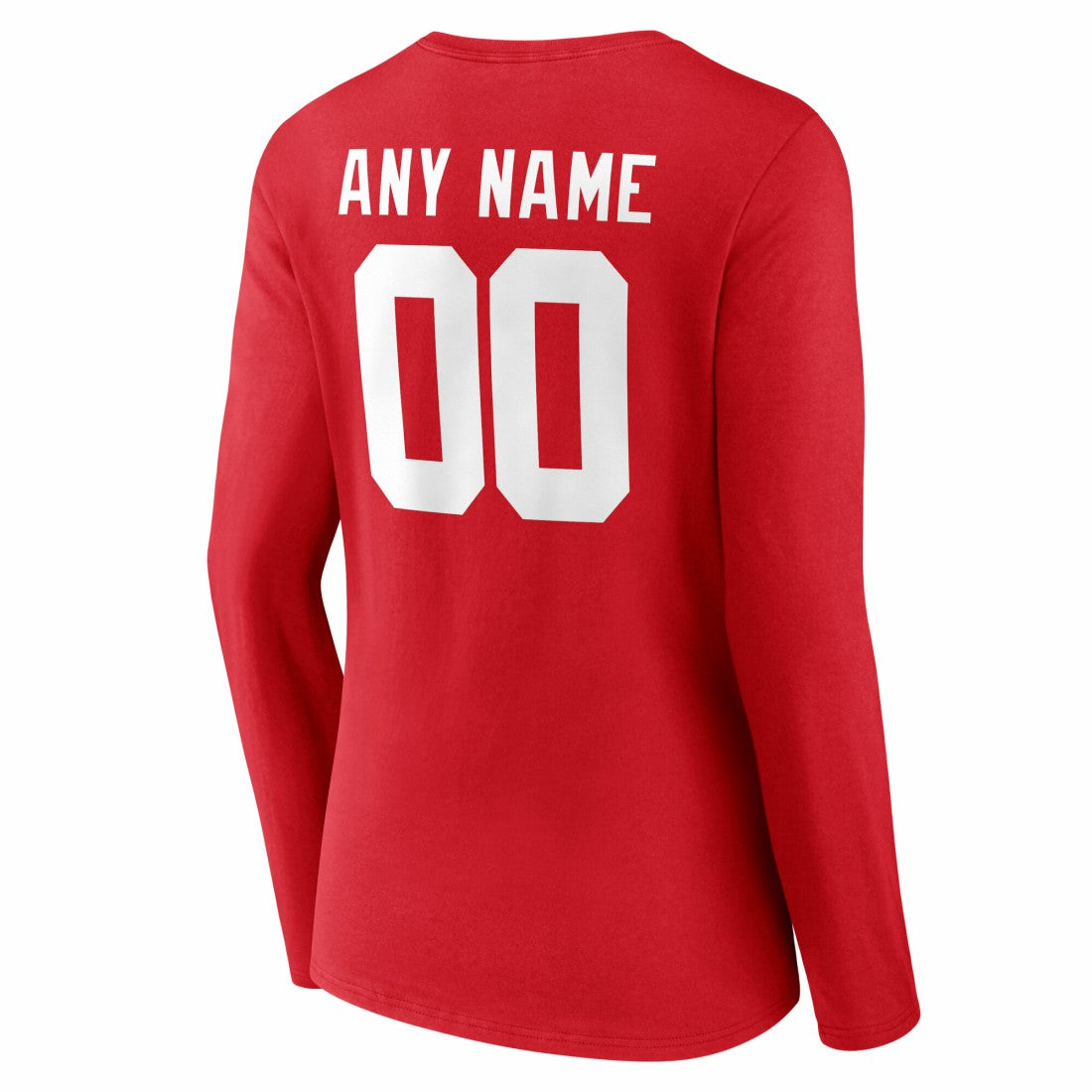 Women's Team Authentic Personalized Name & Number Long Sleeve V-Neck T-Shirt - New York Giants