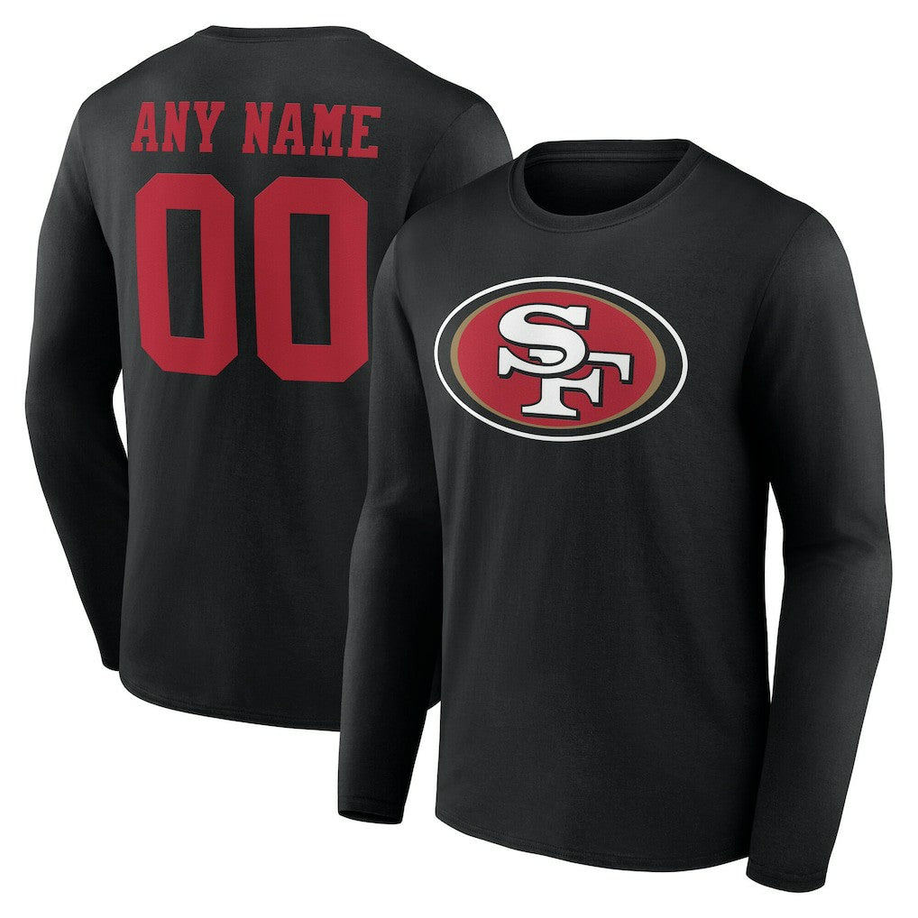 Team Authentic Personalized Name & Number Long Sleeve T-Shirt - San Francisco 49ers