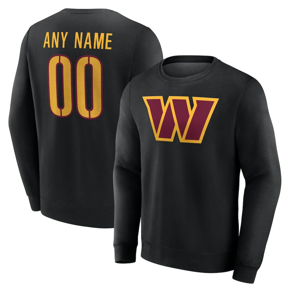 Team Authentic Personalized Name & Number Sweatshirt - Washington Commanders