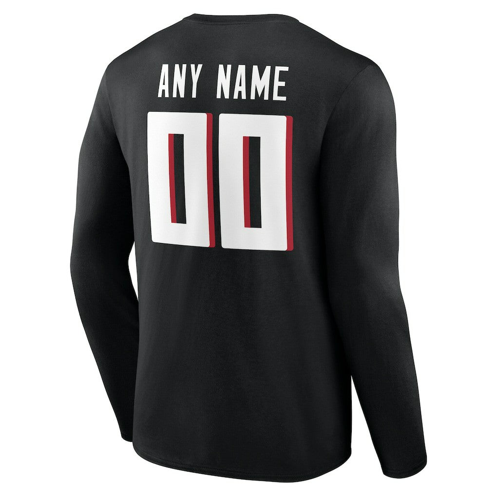Team Authentic Personalized Name & Number Long Sleeve T-Shirt - Atlanta Falcons