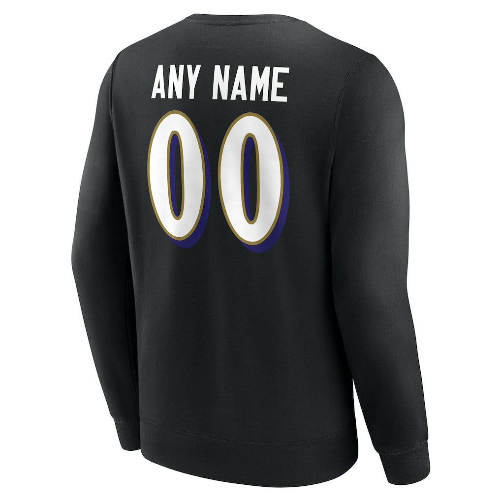 Team Authentic Personalized Name & Number Sweatshirt - Baltimore Ravens