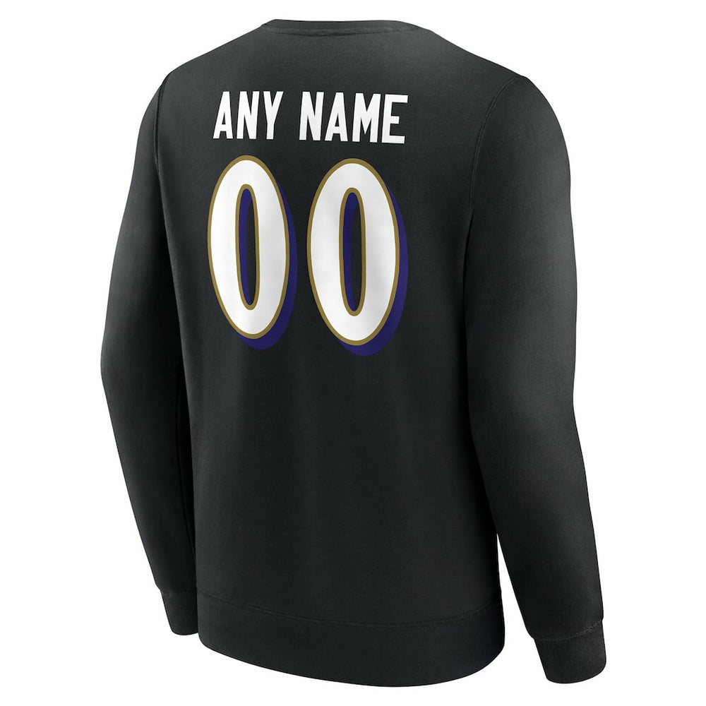 Team Authentic Personalized Name & Number Sweatshirt - Baltimore Ravens