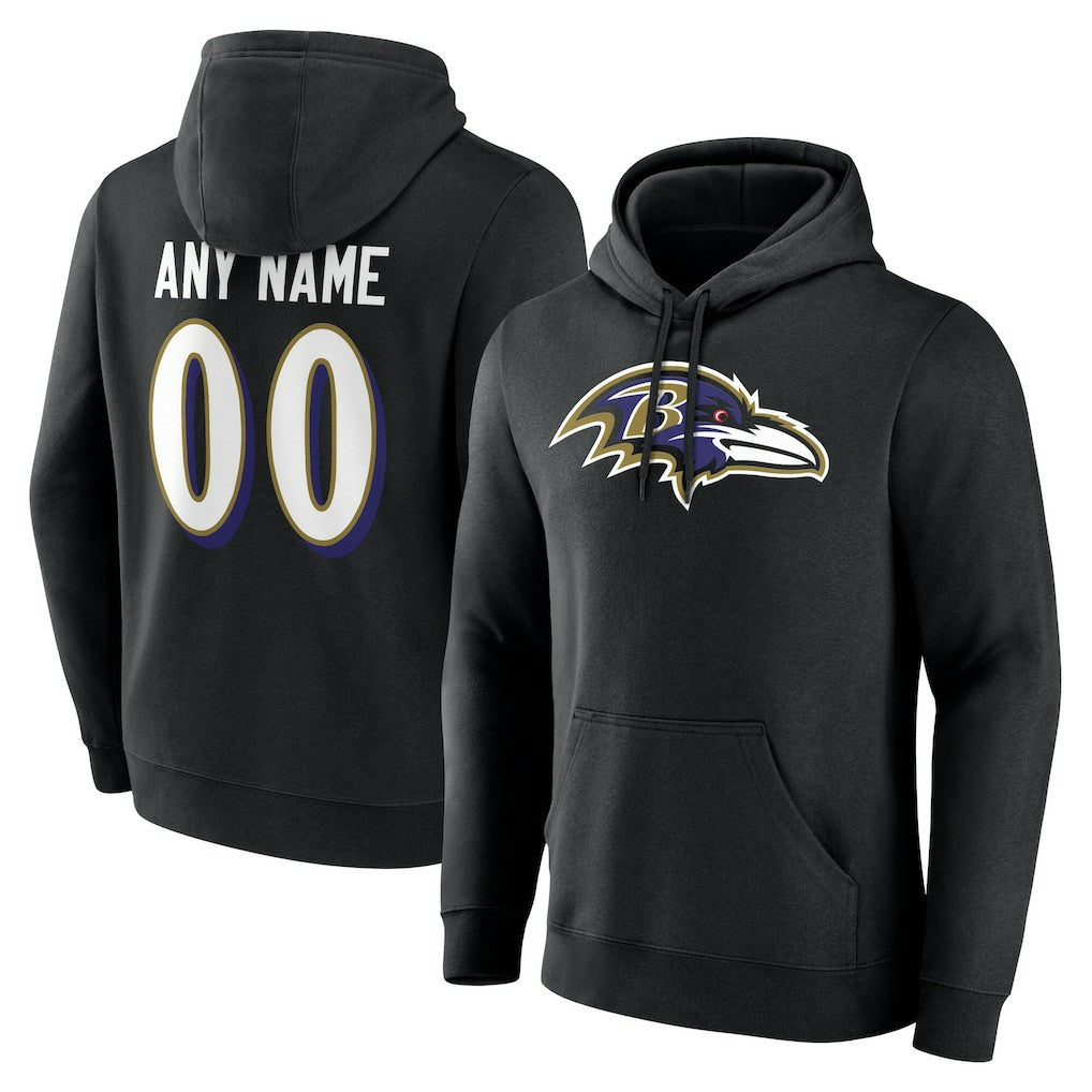 Team Authentic Personalized Name & Number Hoodie - Baltimore Ravens