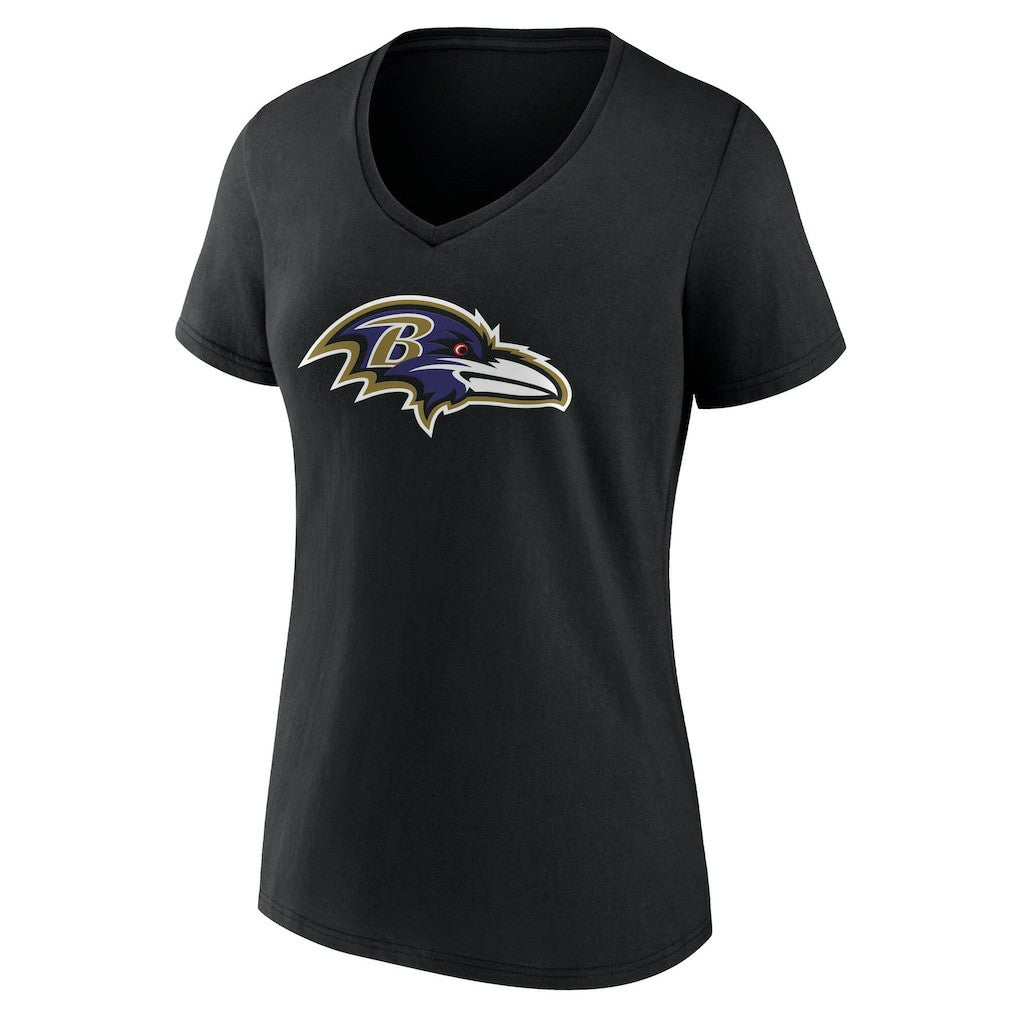 Women's Team Authentic Personalized Name & Number V-Neck T-Shirt - Baltimore Ravens