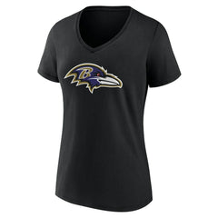 Women's Team Authentic Personalized Name & Number V-Neck T-Shirt - Baltimore Ravens