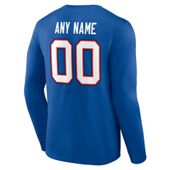 Team Authentic Personalized Name & Number Long Sleeve T-Shirt - Buffalo Bills