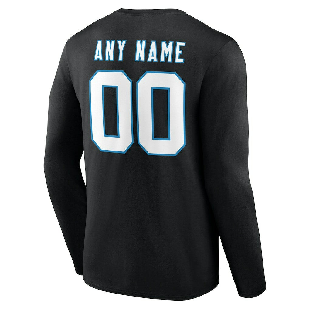 Team Authentic Personalized Name & Number Long Sleeve T-Shirt - Carolina Panthers