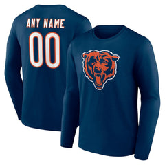 Team Authentic Personalized Name & Number Long Sleeve T-Shirt - Chicago Bears