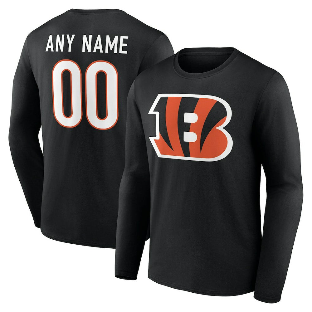Team Authentic Personalized Name & Number Long Sleeve T-Shirt - Cincinnati Bengals