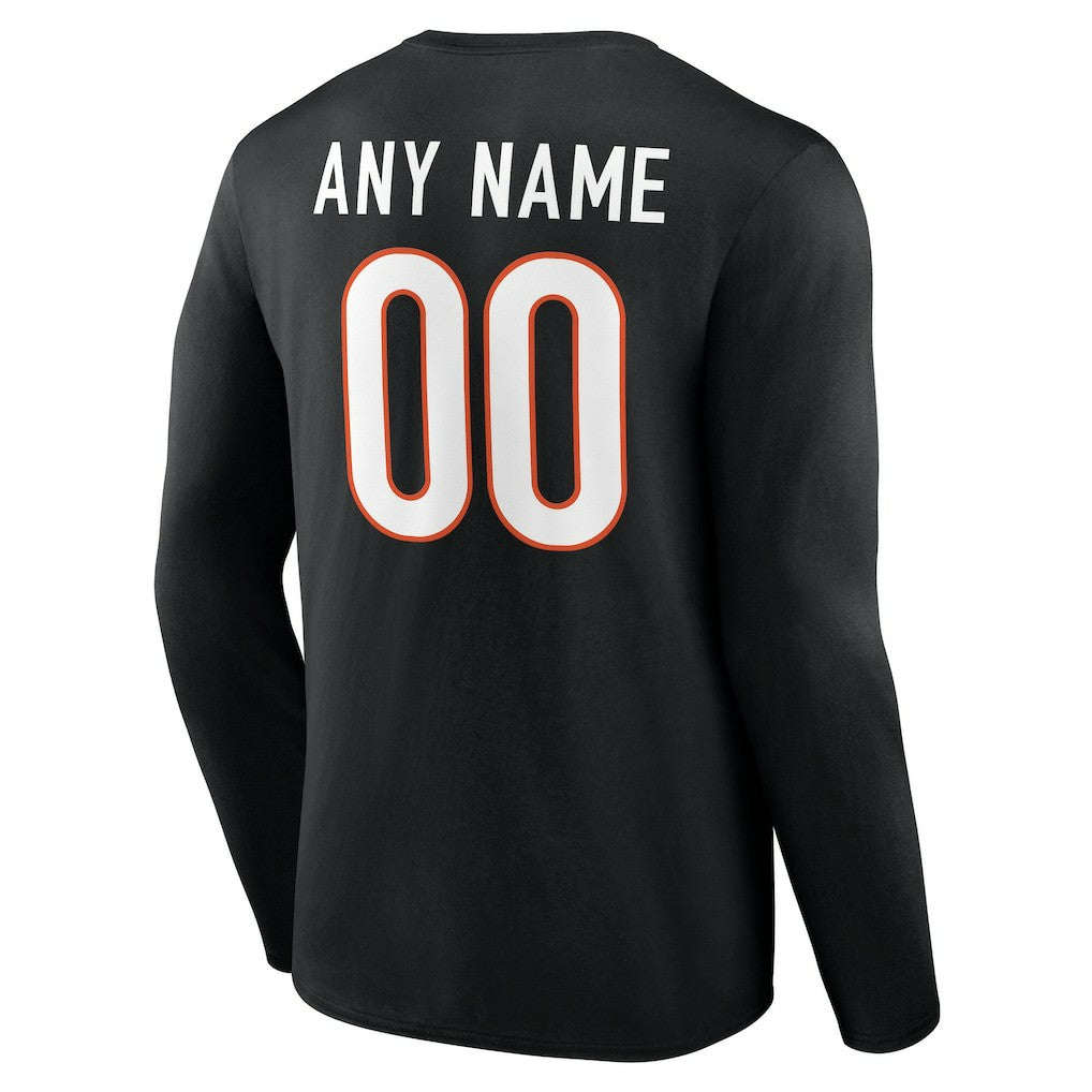 Team Authentic Personalized Name & Number Long Sleeve T-Shirt - Cincinnati Bengals