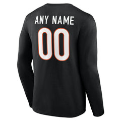Team Authentic Personalized Name & Number Long Sleeve T-Shirt - Cincinnati Bengals
