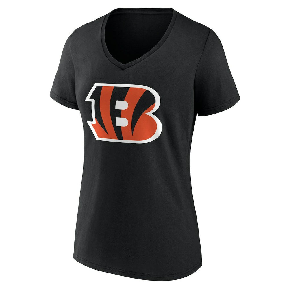 Women's Team Authentic Personalized Name & Number V-Neck T-Shirt - Cincinnati Bengals