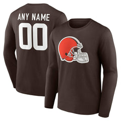 Team Authentic Personalized Name & Number Long Sleeve T-Shirt - Cleveland Browns