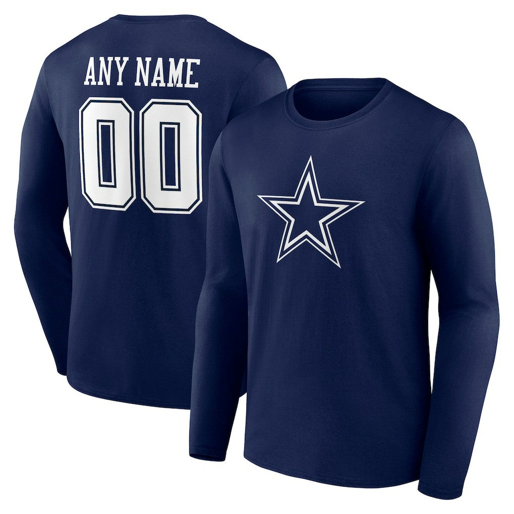 Team Authentic Personalized Name & Number Long Sleeve T-Shirt - Dallas Cowboys