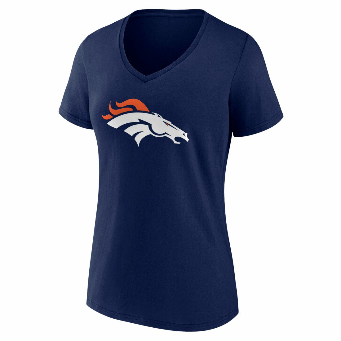 Women's Team Authentic Personalized Name & Number V-Neck T-Shirt - Denver Broncos
