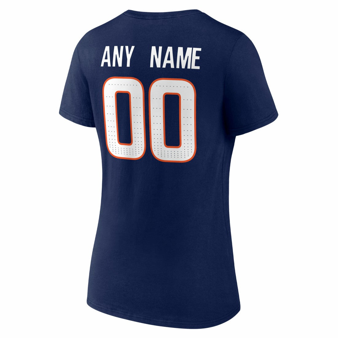 Women's Team Authentic Personalized Name & Number V-Neck T-Shirt - Denver Broncos