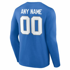 Team Authentic Personalized Name & Number Long Sleeve T-Shirt - Detroit Lions