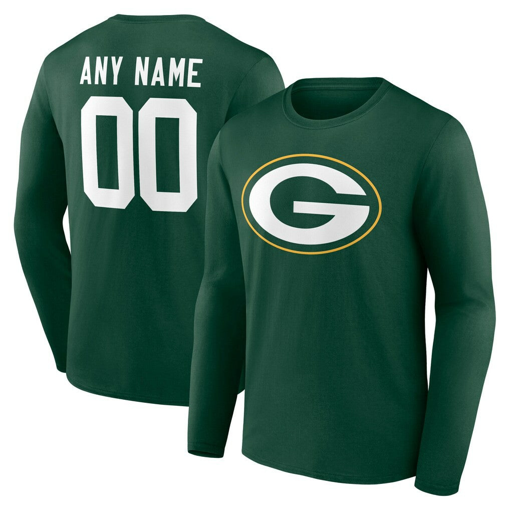 Team Authentic Personalized Name & Number Long Sleeve T-Shirt - Green Bay Packers