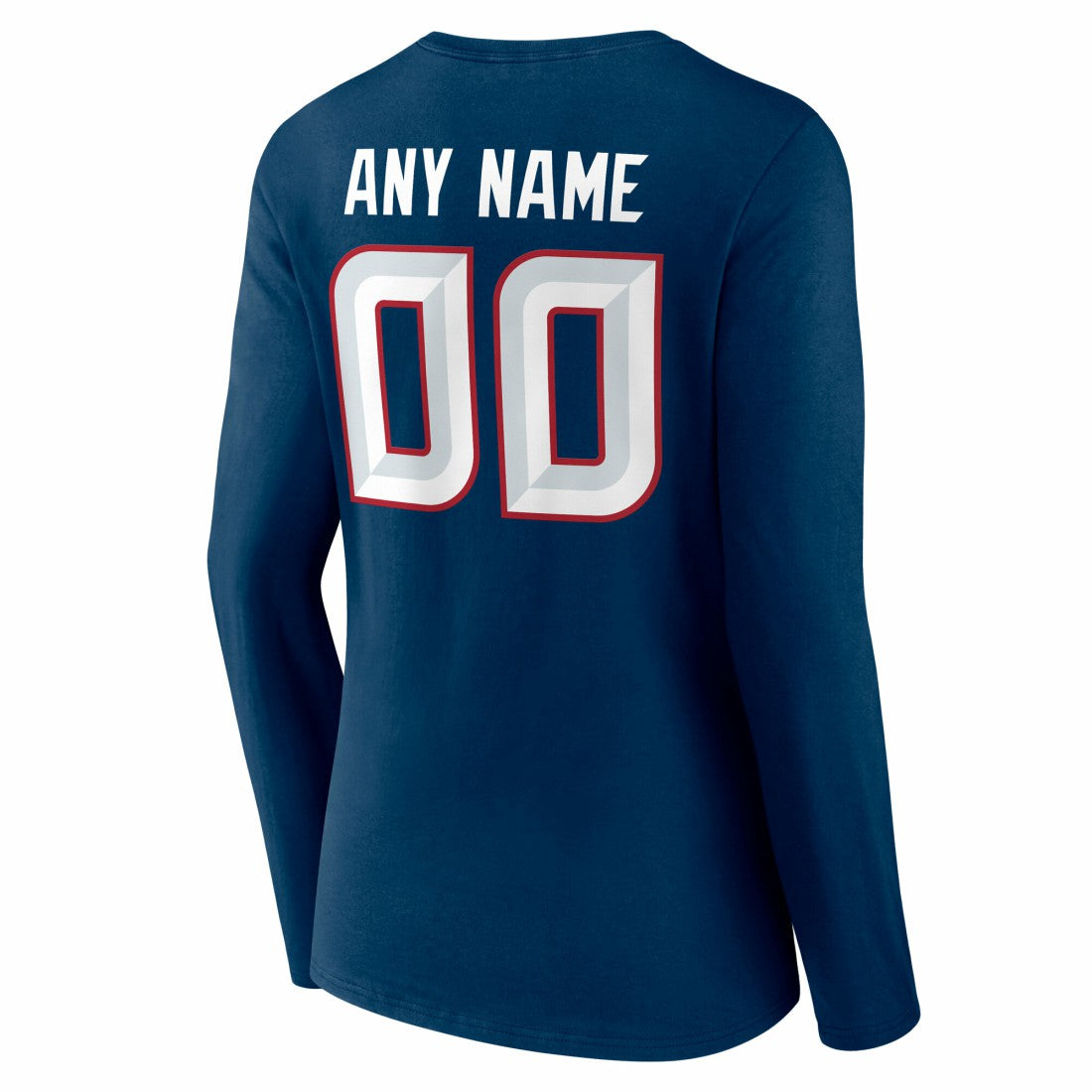 Women's Team Authentic Personalized Name & Number Long Sleeve V-Neck T-Shirt - Houston Texans